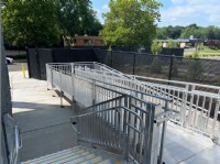 aluminum wheelchair ramp at Amazon facility in Connecticut installed by Lifeway Mobility