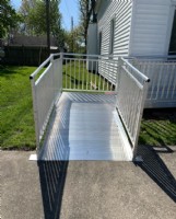 commercial aluminum ramp installed by Lifeway at church in Huntington Indiana