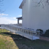 commercial aluminum wheelchair ramp installed for Todds Inheritance Historic Site by Lifeway Mobility