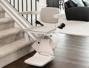 Elan straight stairlift in Bolingbrook home